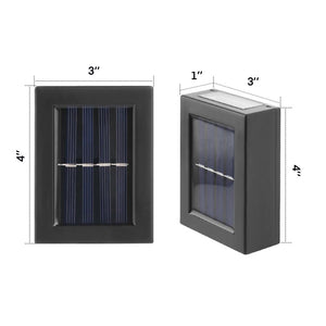 2 Piece LED Solar-Powered Outdoor Security Light Set