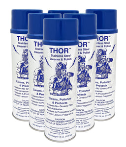 18 Oz. - Thor Stainless Steel Cleaner & Polish - Clean and Polish Stainless Steel Appliances Including Brass, Copper, Aluminum, Formica and Porcelain Surfaces