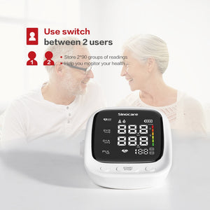 Sinocare™ Portable Electronic Blood Pressure/Sphygmomanometer Monitor (2 Users)