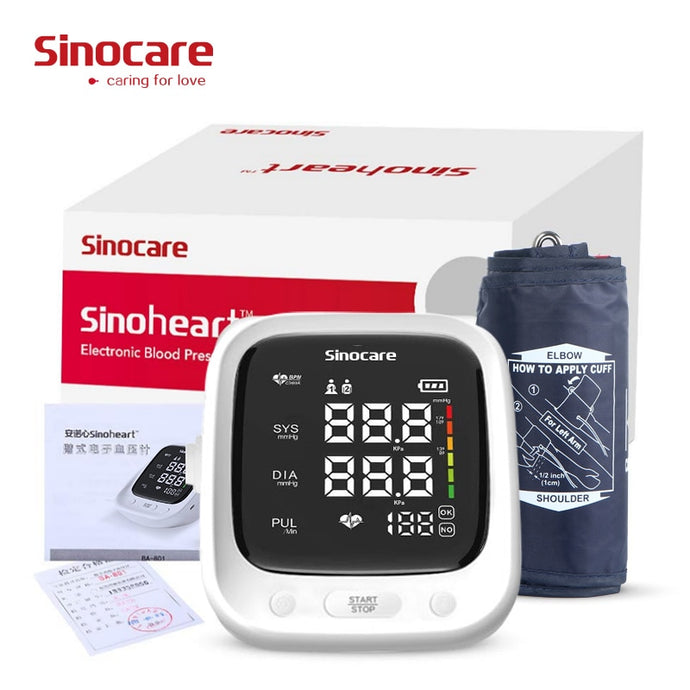 Sinocare™ Portable Electronic Blood Pressure/Sphygmomanometer Monitor (2 Users)