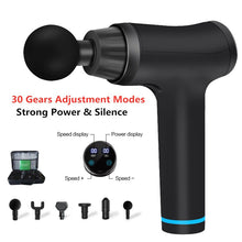 Load image into Gallery viewer, 6/4 Head 30 Gear Massage Gun Electric Fascia Gun Muscle Vibration Relaxation Impact Gun Silent Portable Fitness Equipment
