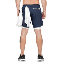 Load image into Gallery viewer, No.1-Waldins,Double Layer Shorts Quick Drying Beach Shorts Gym Jogging Running Shorts 2 in 1 Shorts Fitness Workout Sweatpants
