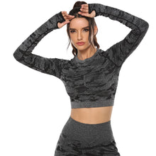 Load image into Gallery viewer, Women 2pcs Seamless Yoga Set Fitness Sports Suits Woman Push Up Leggings Long Sleeve Top High Waist Sport Leggings Gym Clothes
