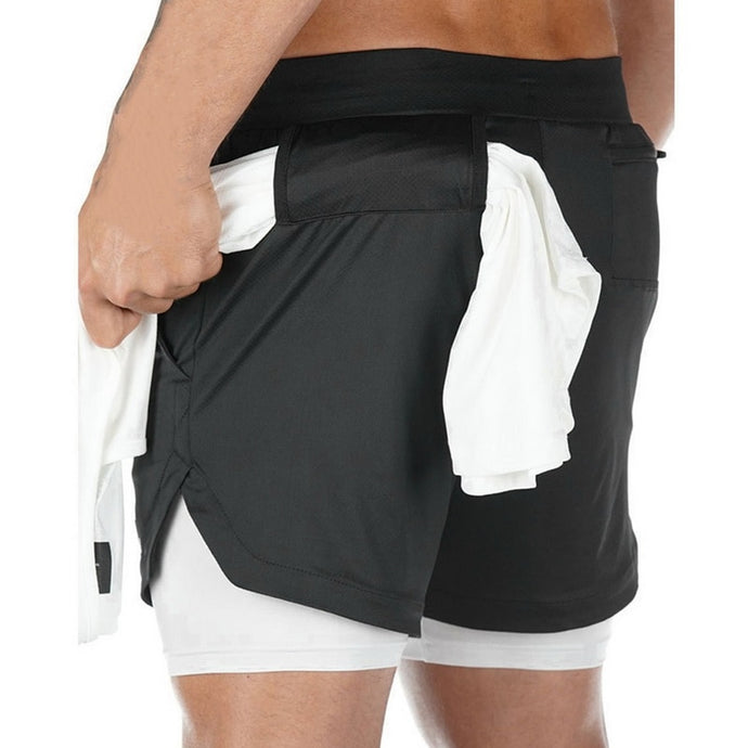 Summer Running Sport Shorts Men 2 In 1 Jogging Fitness Shorts Training Quick Dry Mens Gym Men Shorts Sport Gym Short Pants