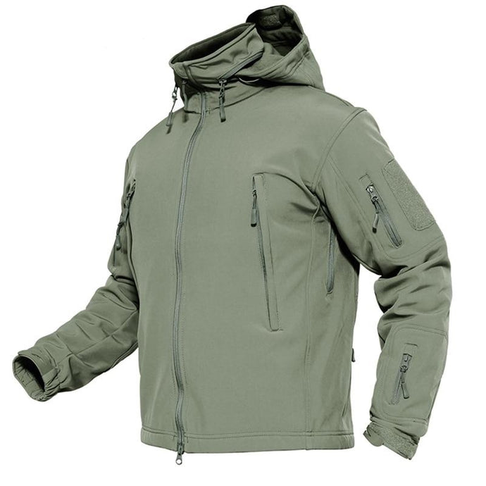 TACVASEN Winter Military Fleece Jacket Mens Soft shell Jacket Tactical Waterproof Army Jackets Coat Airsoft Clothing Windbreaker