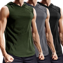 Load image into Gallery viewer, 2020 Men&#39;s Fashion Hooded Tank Tops Hoodie Sleeveless Tops Male Bodybuilding Workout Tank Top Muscle Fitness Gym Clothing Summer
