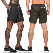 Load image into Gallery viewer, No.2-Mountain-X,Jogging Running Shorts Double Layer Shorts Quick Drying Beach Short Gym 2 in 1 Shorts Fitness Workout Sweatpants
