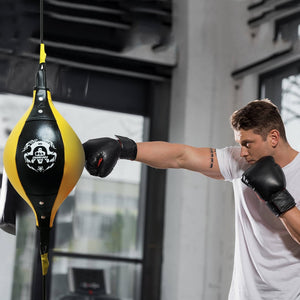 Double End Boxing Dodge Speed Ball PU Leather Inflatable Muay Thai MMA Training Floor to Ceiling Punching Bag Fitness Equipment