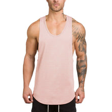 Load image into Gallery viewer, Men&#39;s Summer Bodybuilding Tank Vest Top T-shirt Brand Clothing Fitness Singlet Sleeveless Cotton Workout Casual Gyms#30
