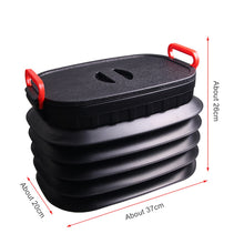 Load image into Gallery viewer, 18L Folding Car Trash Can Telescopic Outdoor Camping Fishing Water Bucket with Lid Auto Cargo Container Storage Box
