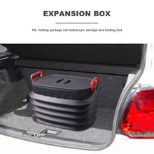 Load image into Gallery viewer, 18L Folding Car Trash Can Telescopic Outdoor Camping Fishing Water Bucket with Lid Auto Cargo Container Storage Box
