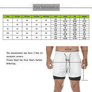 Summer Running Sport Shorts Men 2 In 1 Jogging Fitness Shorts Training Quick Dry Mens Gym Men Shorts Sport Gym Short Pants