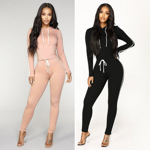 Solid Tracksuit Women Set hoodies and pants set European And American Autumn And Winter Women's New Sports Suit Two-Piece#g4