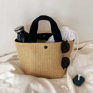 NEW Capacity Straw Bags Women Handmade Woven Basket Bolsa Tote Summer Bohemian Beach Bags Luxury Brand canvas Lady Handbags