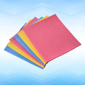 4 pcs Dishcloth Solid Color Cellulose Sponge Oil-free Reusable Cleaning Cloth for Dish Cookware Utensil