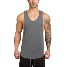 Load image into Gallery viewer, Men&#39;s Summer Bodybuilding Tank Vest Top T-shirt Brand Clothing Fitness Singlet Sleeveless Cotton Workout Casual Gyms#30
