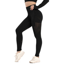 Load image into Gallery viewer, Women Seamless Gym Yoga Set Fitness Sports Suits Leggings Sport Women Fitness High Waist  Woman Push Up Leggings Long Sleeve
