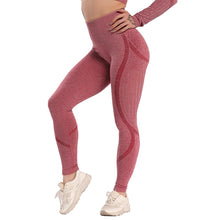 Load image into Gallery viewer, Women Seamless Gym Yoga Set Fitness Sports Suits Leggings Sport Women Fitness High Waist  Woman Push Up Leggings Long Sleeve
