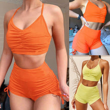 Load image into Gallery viewer, 1Pcs Set Women&#39;s Yoga Suit Fitness Clothing Sportswear For Female Workout Sports top+shorts Clothes Athletic Running Yoga Sets#3
