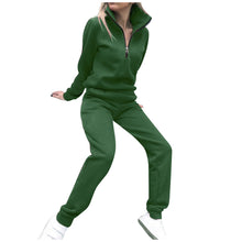 Load image into Gallery viewer, 2 piece set tracksuit women women&#39;s sports suit Women Splice Cropped Pullover Sweatshirt and Side Striped Pants Tracksuit Set#g4
