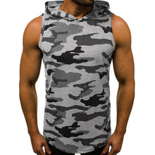 Load image into Gallery viewer, 2019 Men&#39;s Fashion Hooded Tank Tops Hoodie Sleeveless Tops Male Bodybuilding Workout Tank Top Muscle Fitness Gym Clothing Summer
