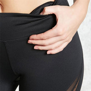 Women Mesh sport Leggings Fitness Yoga Set Pant Elastic Sport Suit Seamless Tight Gym yoga pants fitnes gym Wear sprots Clothing