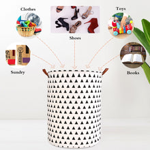 Load image into Gallery viewer, 1pc Folding Laundry Basket Round Storage Bin Bag Large Hamper Collapsible Clothes Toy Basket Bucket Organizer Large Capacity
