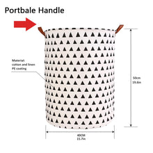 Load image into Gallery viewer, 1pc Folding Laundry Basket Round Storage Bin Bag Large Hamper Collapsible Clothes Toy Basket Bucket Organizer Large Capacity
