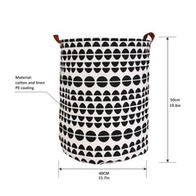 Load image into Gallery viewer, 1pc Folding Laundry Basket Round Storage Bin Bag Large Hamper Collapsible Clothes Toy Basket Bucket Organizer Large Capacity
