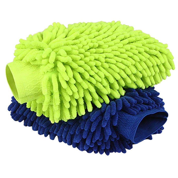 2pcs Car Cleaning Microfiber Car Wash Gloves Window Sponge Cleaning Supplies Terry Cloth Wash Gloves Washing Machine 45