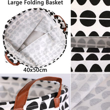 Load image into Gallery viewer, 1pc Folding Laundry Basket Round Storage Bin Bag Large Hamper Collapsible Clothes Toy Basket Bucket Organizer Large Capacity
