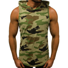 Load image into Gallery viewer, 2019 Men&#39;s Fashion Hooded Tank Tops Hoodie Sleeveless Tops Male Bodybuilding Workout Tank Top Muscle Fitness Gym Clothing Summer
