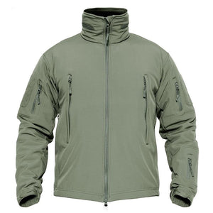 TACVASEN Winter Military Fleece Jacket Mens Soft shell Jacket Tactical Waterproof Army Jackets Coat Airsoft Clothing Windbreaker