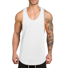 Load image into Gallery viewer, Men&#39;s Summer Bodybuilding Tank Vest Top T-shirt Brand Clothing Fitness Singlet Sleeveless Cotton Workout Casual Gyms#30
