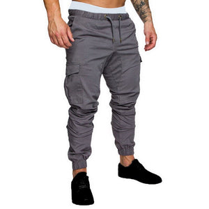 Casual Men Pants Hip Hop Joggers Pants 2019 Male Trouser Men Solid Multi-pocket Pants Homme Sweatpant Dropshipping