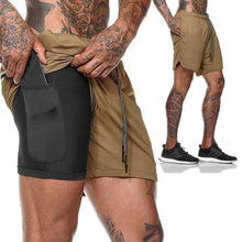 Load image into Gallery viewer, No.2-Mountain-X,Jogging Running Shorts Double Layer Shorts Quick Drying Beach Short Gym 2 in 1 Shorts Fitness Workout Sweatpants
