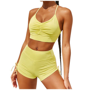 1Pcs Set Women's Yoga Suit Fitness Clothing Sportswear For Female Workout Sports top+shorts Clothes Athletic Running Yoga Sets#3