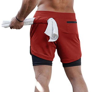 Summer Running Sport Shorts Men 2 In 1 Jogging Fitness Shorts Training Quick Dry Mens Gym Men Shorts Sport Gym Short Pants