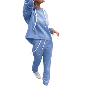 2 piece set tracksuit women women's sports suit Women Splice Cropped Pullover Sweatshirt and Side Striped Pants Tracksuit Set#g4