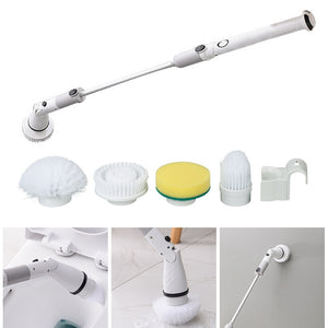 112cm Practical Cleaning Brush Kitchen Scrub Cleaner Tools Set Electric Spin Scrubber Bathroom Turbo Long Handle Cleaner