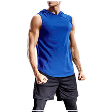 Load image into Gallery viewer, 2020 Men&#39;s Fashion Hooded Tank Tops Hoodie Sleeveless Tops Male Bodybuilding Workout Tank Top Muscle Fitness Gym Clothing Summer
