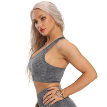 Load image into Gallery viewer, Women Seamless yoga set Fitness Sports Suits workout set gym at home sport bra gym top woman High Waist spandex shorts athletic
