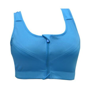 Running Sports Bra Women Push Up Yoga Bra Sport Tops Fitness Top Athletic Shockproof Zipper Padded Active Wear Gym Vest Yoga Bh