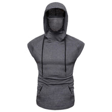 Load image into Gallery viewer, Men&#39;s Fashion Hooded Mask Tank Tops Hoodie Sleeveless Tops Male Bodybuilding Workout Tank Top Muscle Fitness Gym Clothing Summer
