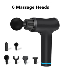 6/4 Head 30 Gear Massage Gun Electric Fascia Gun Muscle Vibration Relaxation Impact Gun Silent Portable Fitness Equipment