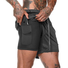 Load image into Gallery viewer, No.2-Mountain-X,Jogging Running Shorts Double Layer Shorts Quick Drying Beach Short Gym 2 in 1 Shorts Fitness Workout Sweatpants
