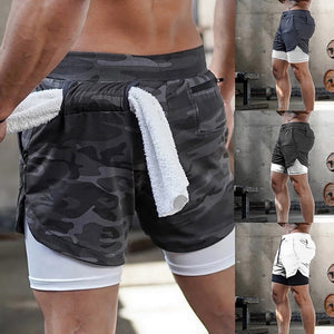 Summer Running Sport Shorts Men 2 In 1 Jogging Fitness Shorts Training Quick Dry Mens Gym Men Shorts Sport Gym Short Pants