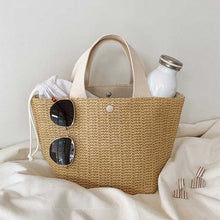 Load image into Gallery viewer, NEW Capacity Straw Bags Women Handmade Woven Basket Bolsa Tote Summer Bohemian Beach Bags Luxury Brand canvas Lady Handbags
